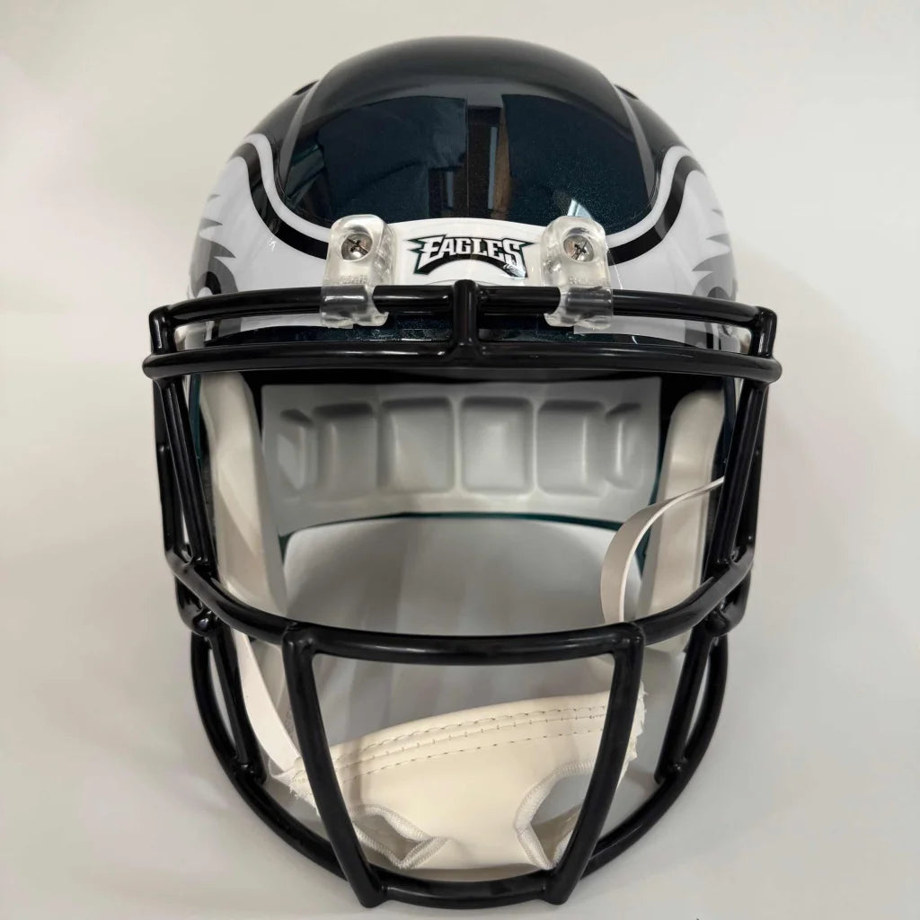 Authentic Philadelphia Eagles Jason Kelce helmet with black facemask third party verified