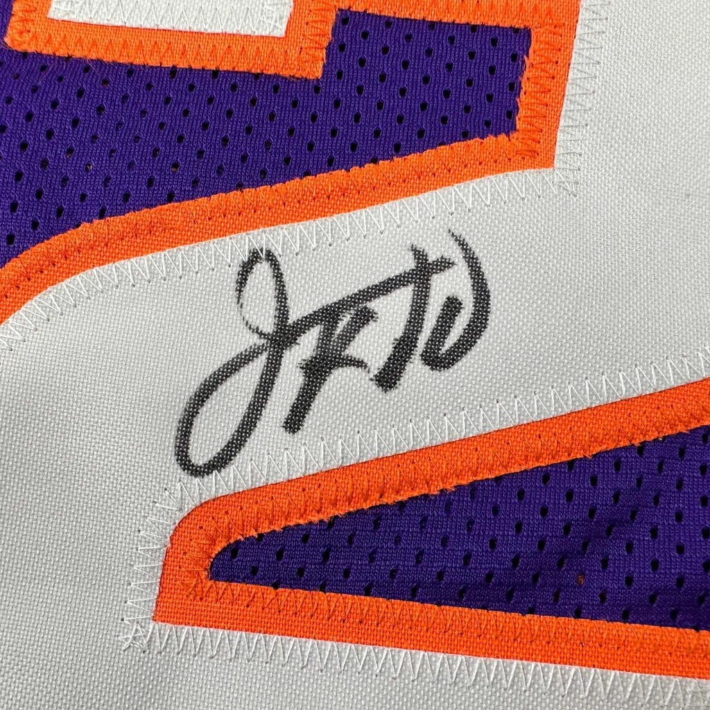 Autographed Jason Kidd Custom Jersey with purple and orange accents for professional sports fans