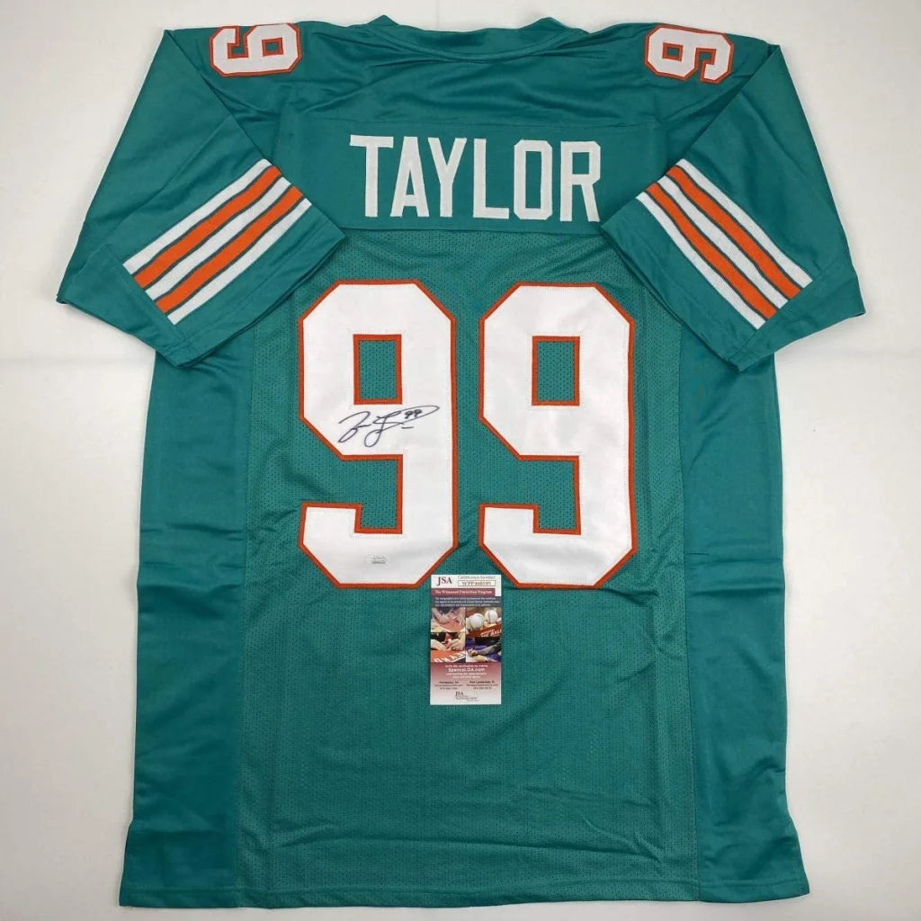 Signed Miami Dolphins football jersey from Custom Jersey Pro Sports League