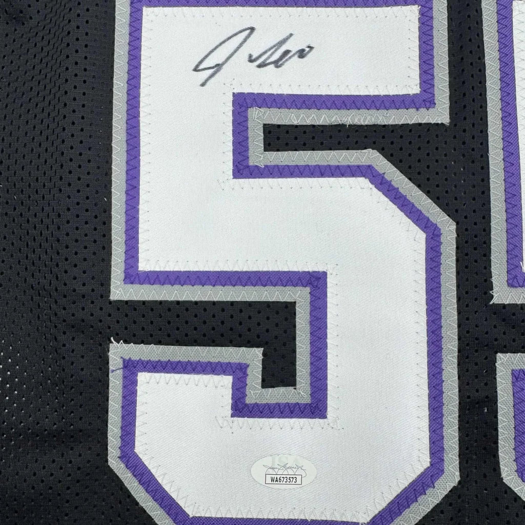 Black Jason Williams Sacramento custom jersey with white purple silver numbers and JSA COA