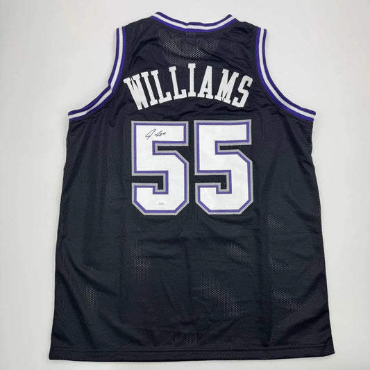 Black and purple Jason Williams Sacramento custom jersey with 55 autographed and JSA COA