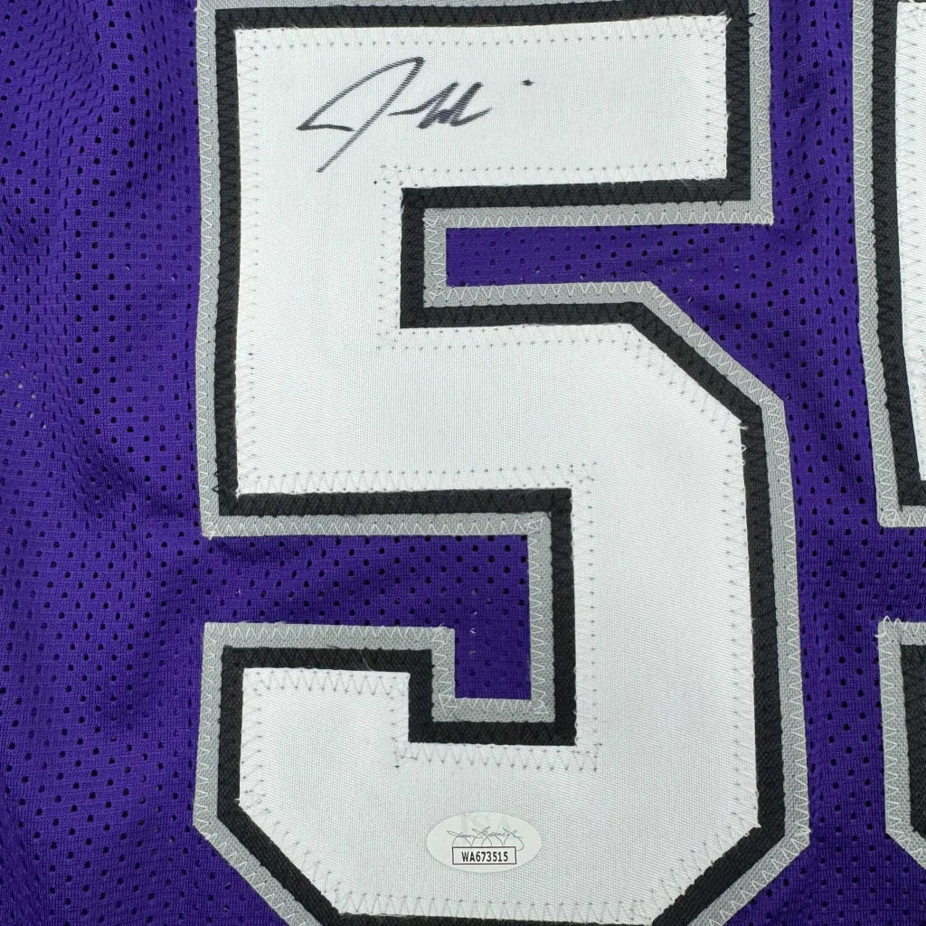 Autographed Jason Williams custom purple mesh jersey number 5, JSA COA