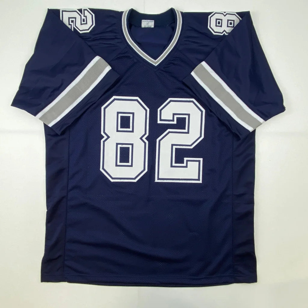 Autographed Jason Witten Dallas navy blue custom jersey number 82