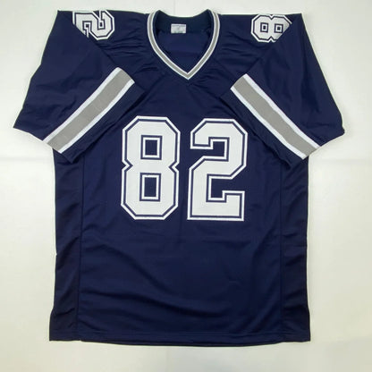 Autographed Jason Witten Dallas navy blue custom jersey number 82