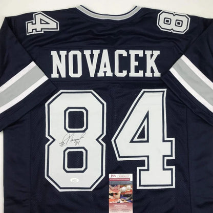 Autographed Dallas Cowboys custom jersey with NOVACEK 84 for sports fans