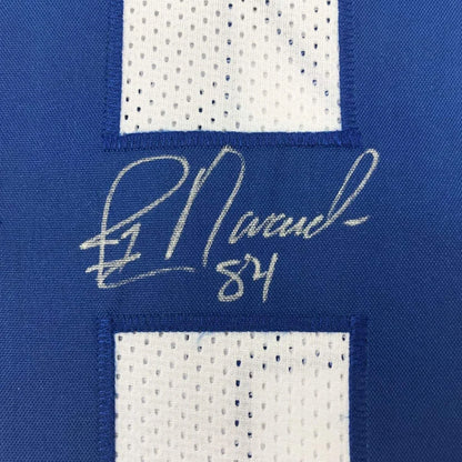 Blue and white custom jersey with signature and 84 for Dallas Cowboys professional sports league