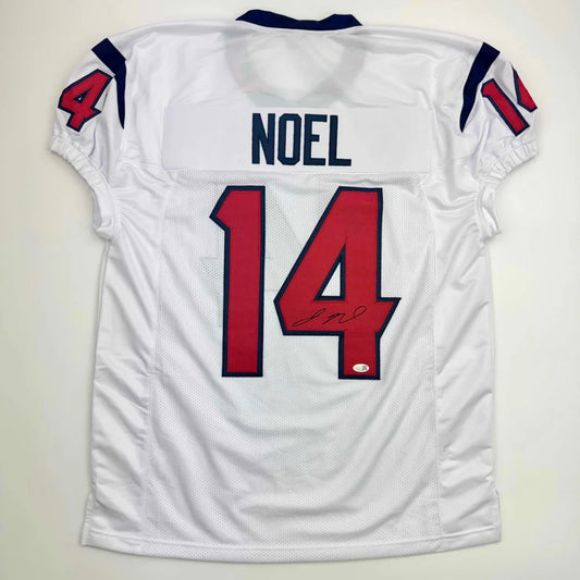 Autographed Jaylin Noel Houston White Football Jersey JSA COA | Hall of Fame Sports Memorabilia | vintageantiquesgifts.com