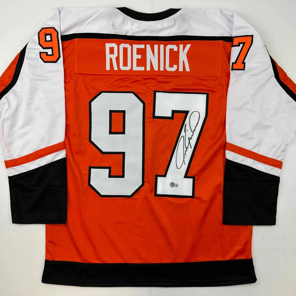 Orange hockey jersey with white and black accents from Signed Roenick 97 custom jersey for professional sports gear