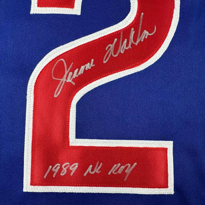 Autographed Jerome Walton 1989 NL ROY Chicago Blue Baseball Jersey JSA COA | Authenticated Signed Sports Jersey | vintageantiquesgifts.com