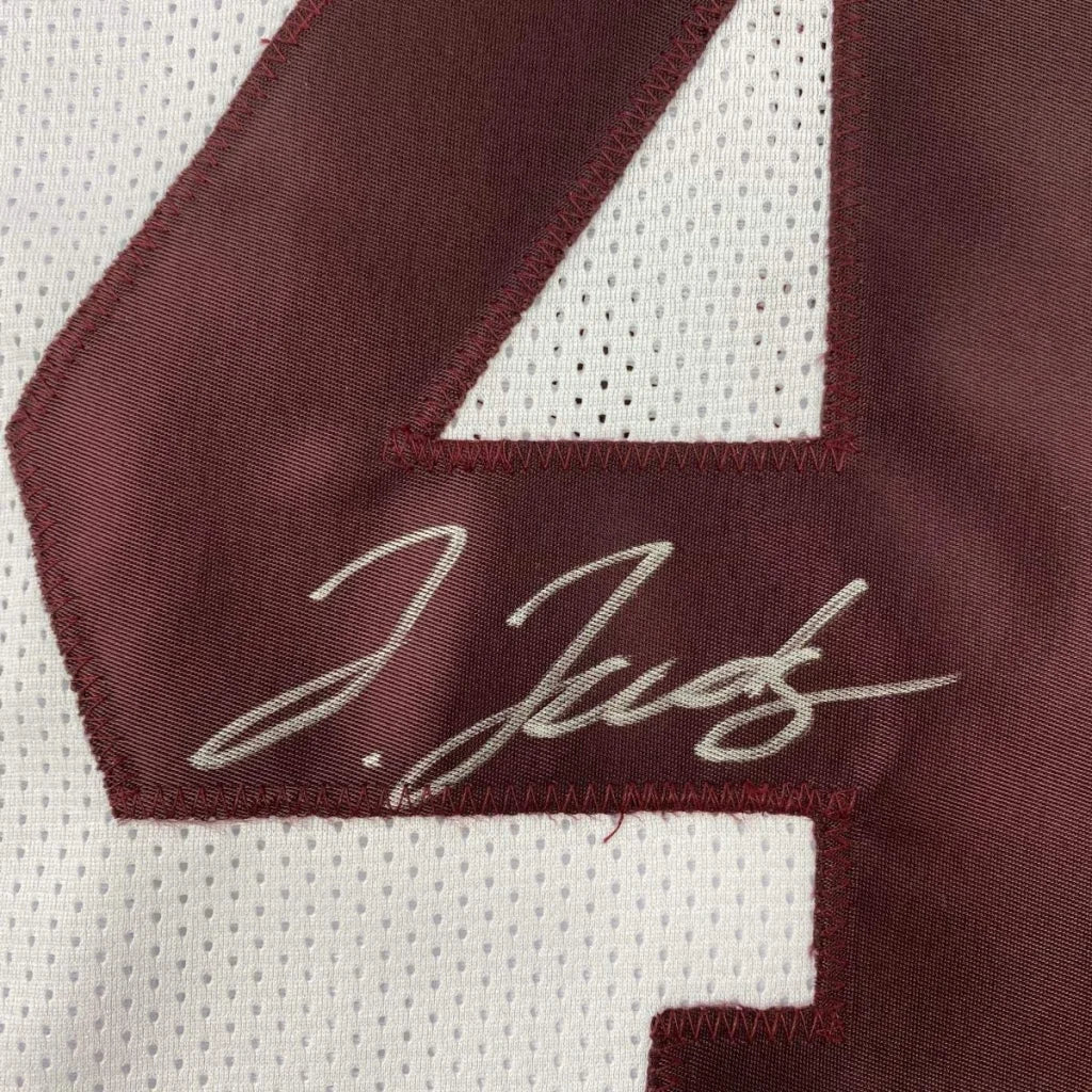 Jerry Jeudy custom jersey number 4 in maroon and white