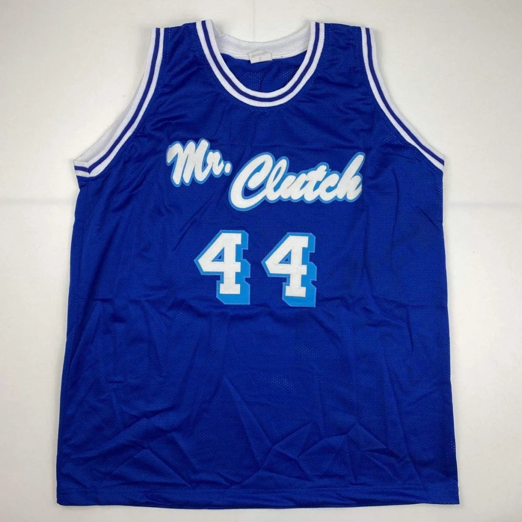 Autographed Jerry West royal blue custom jersey, Los Angeles Lakers, JSA COA