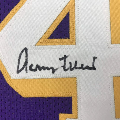 Autographed Jerry West Los Angeles LA Purple Basketball Jersey JSA COA | Authenticated Signed Sports Jersey | vintageantiquesgifts.com