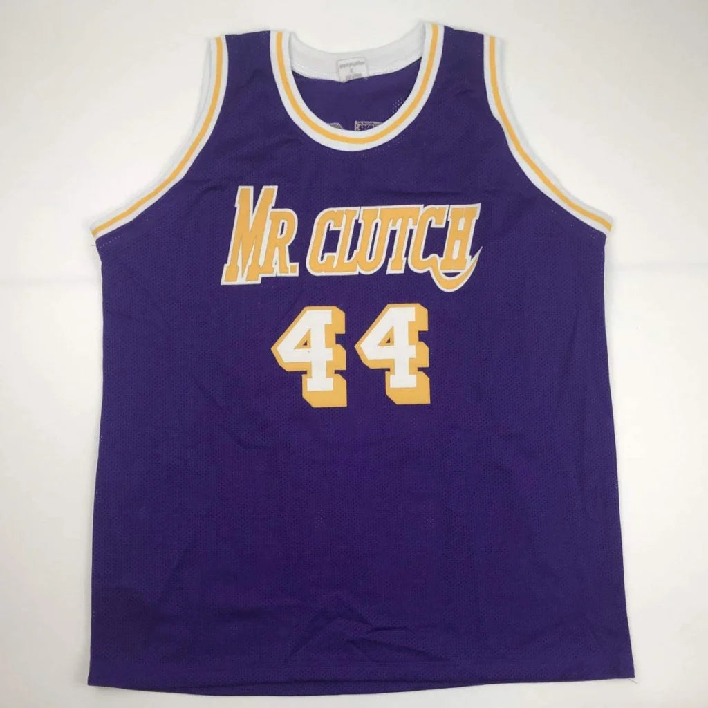 Autographed Jerry West Los Angeles LA Purple Basketball Jersey JSA COA | Authenticated Signed Sports Jersey | vintageantiquesgifts.com