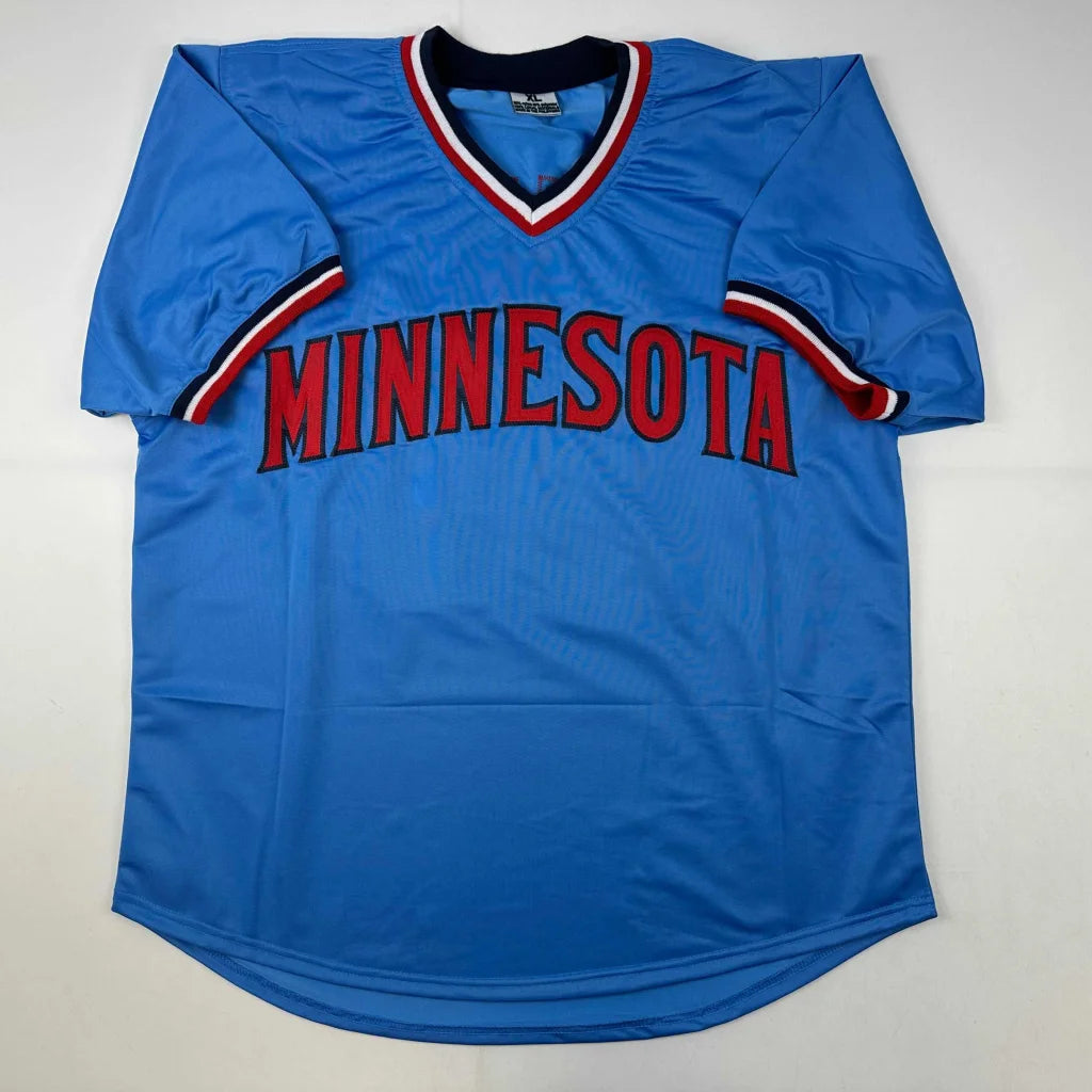 Autographed Jim Kaat Minnesota Light Blue Baseball Jersey Beckett BAS COA | Authenticated Signed Sports Jersey | vintageantiquesgifts.com