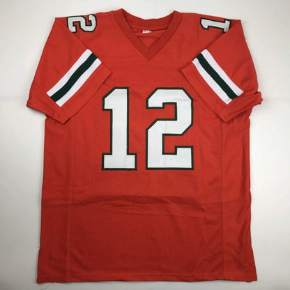 Red short-sleeved professional sports league custom jersey with number 12 for sports fans