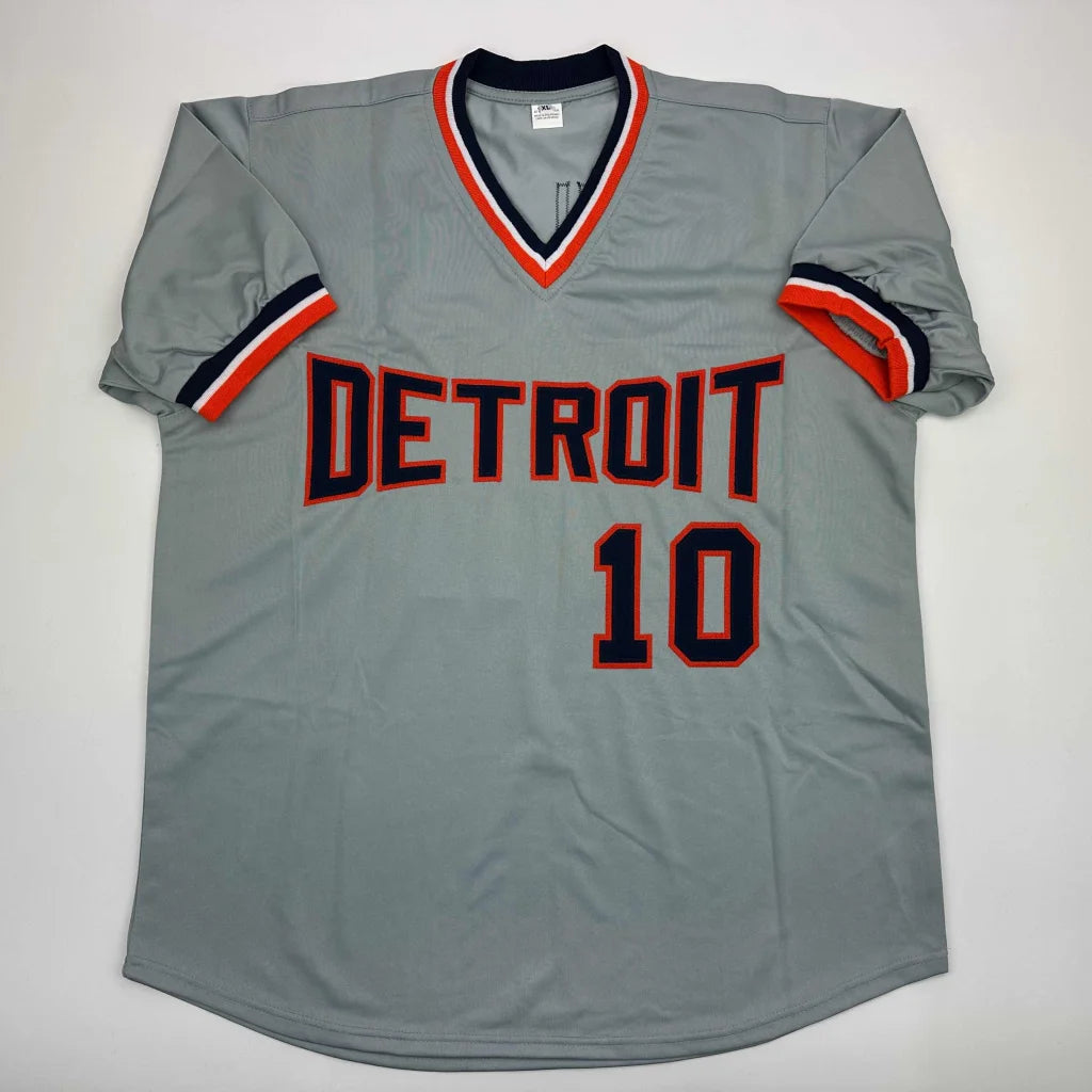 Autographed Jim Leyland Detroit Grey Baseball Jersey JSA COA | Authenticated Signed Sports Jersey | vintageantiquesgifts.com