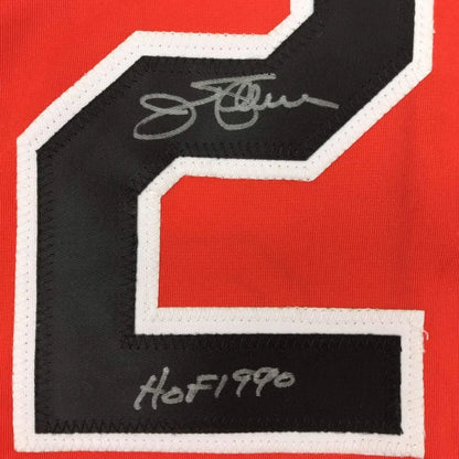 Autographed orange and black custom jersey with HoF 1990 from Professional Sports League