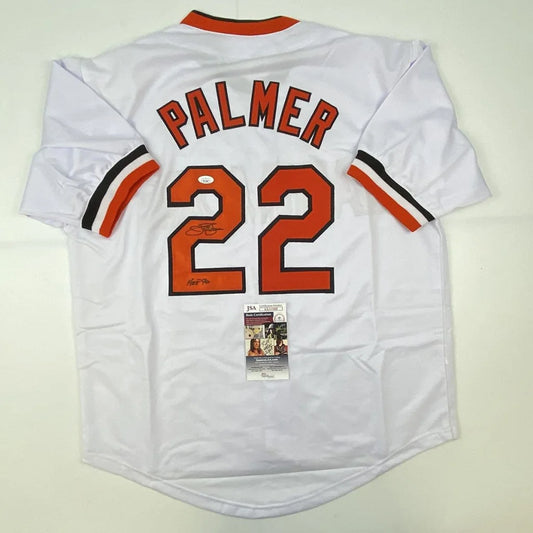 Autographed Jim Palmer HOF 1990 Baltimore White Baseball Jersey JSA COA | Hall of Fame Sports Memorabilia | vintageantiquesgifts.com