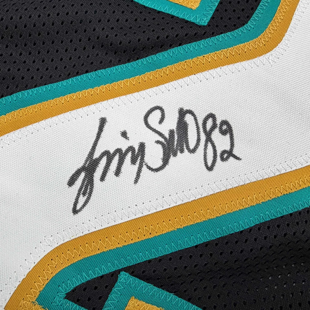 Autographed Jimmy Smith Jacksonville Black Football Jersey Beckett BAS COA | Authenticated Signed Sports Jersey | vintageantiquesgifts.com