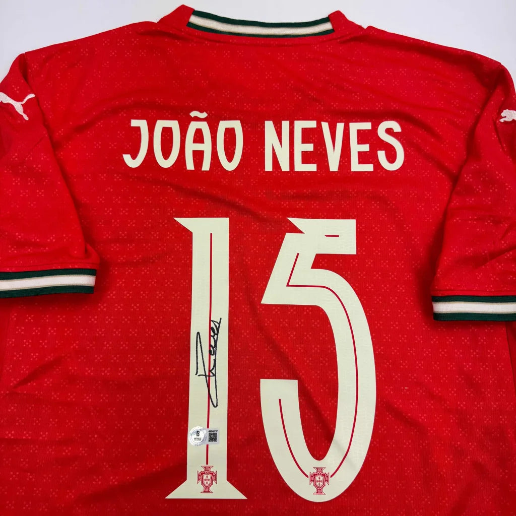 Autographed Joao Neves Portugal Soccer Team World Cup Jersey JSA COA | Certified Authentic Signed Memorabilia | vintageantiquesgifts.com