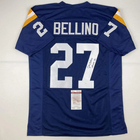 Autographed Joe Bellino Heisman navy custom jersey back, number 27
