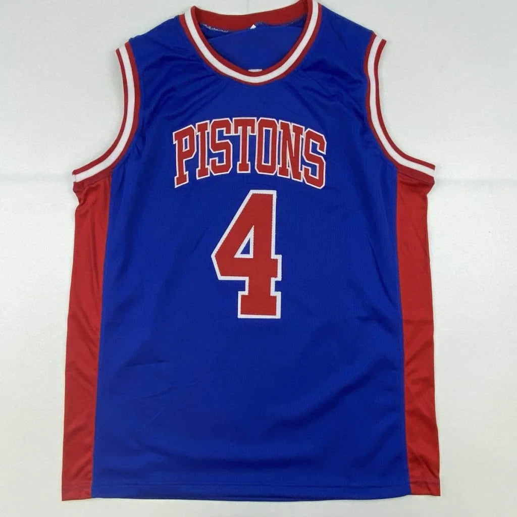 Autographed Joe Dumars Detroit Blue Basketball Jersey JSA COA | Authenticated Signed Sports Jersey | vintageantiquesgifts.com
