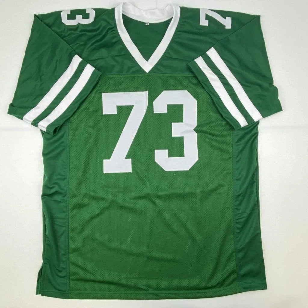 Autographed Joe Klecko New York Green Football Jersey Beckett BAS COA | Authenticated Signed Sports Jersey | vintageantiquesgifts.com
