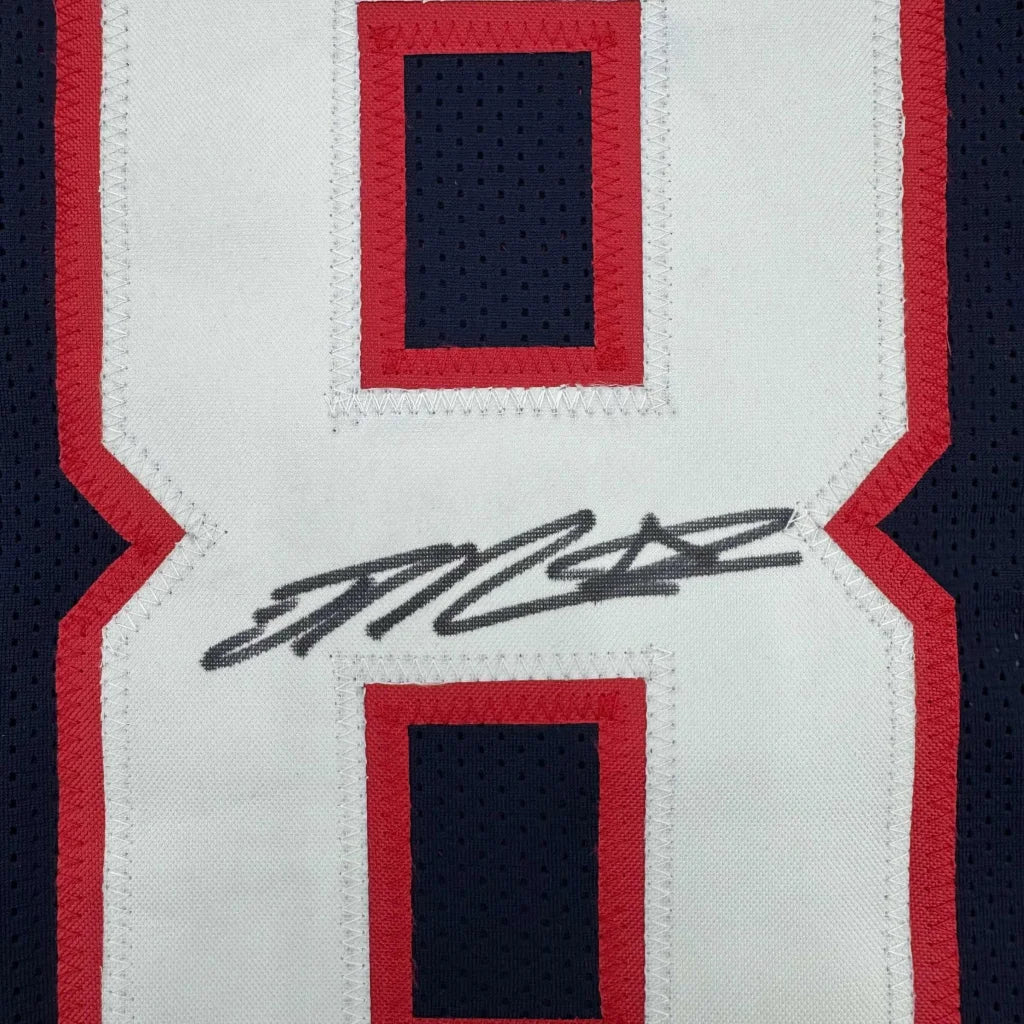 Autographed Joe Mixon Houston Blue Football Jersey JSA COA | Authenticated Signed Sports Jersey | vintageantiquesgifts.com