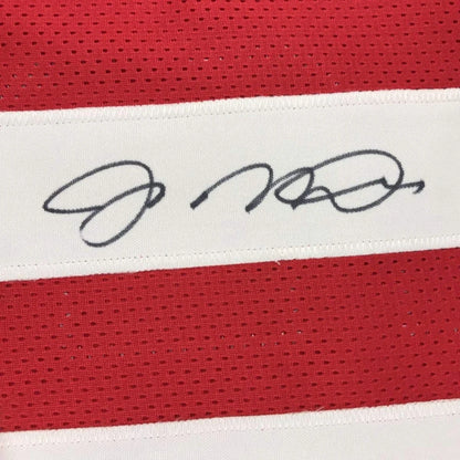 Autographed Joe Montana red and white San Francisco 49ers custom jersey JSA