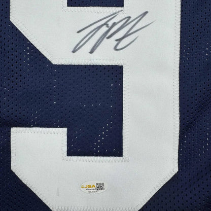 Autographed Joey Porter Jr. Penn State custom jersey back with number 9, Beckett BAS COA