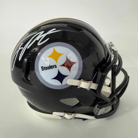Autographed Joey Porter Jr. Pittsburgh Steelers Mini Football Helmet JSA COA | Hall of Fame Sports Memorabilia | vintageantiquesgifts.com