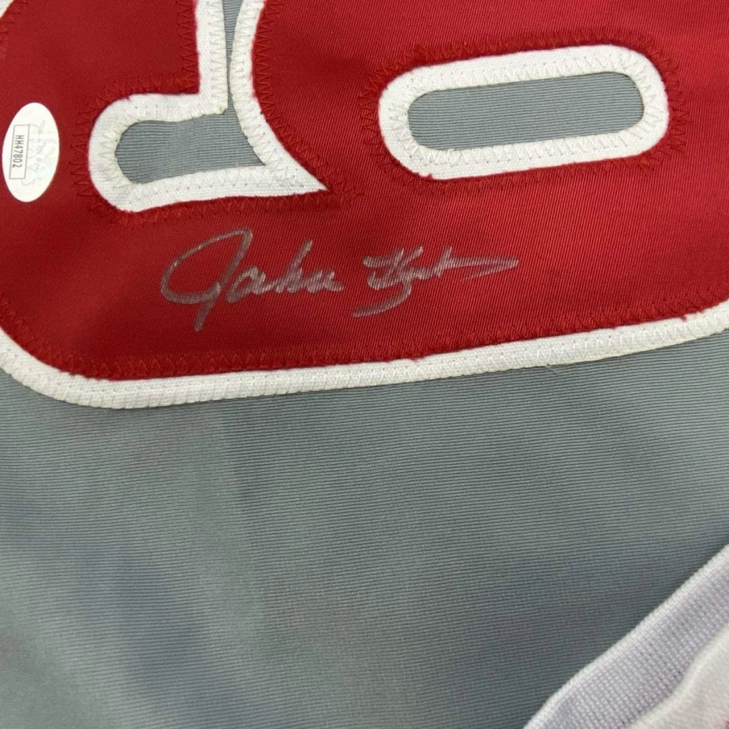 Autographed John Kruk Philadelphia Grey Baseball Jersey JSA COA | Authenticated Signed Sports Jersey | vintageantiquesgifts.com