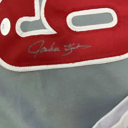 Autographed John Kruk Philadelphia Grey Baseball Jersey JSA COA | Authenticated Signed Sports Jersey | vintageantiquesgifts.com