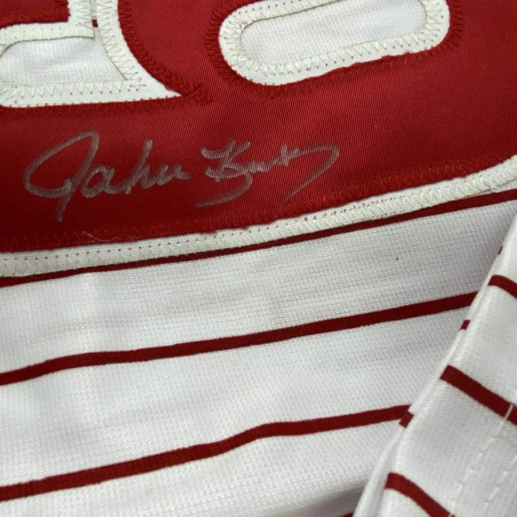 Autographed John Kruk Philadelphia Pinstripe Baseball Jersey JSA COA | Authenticated Signed Sports Jersey | vintageantiquesgifts.com