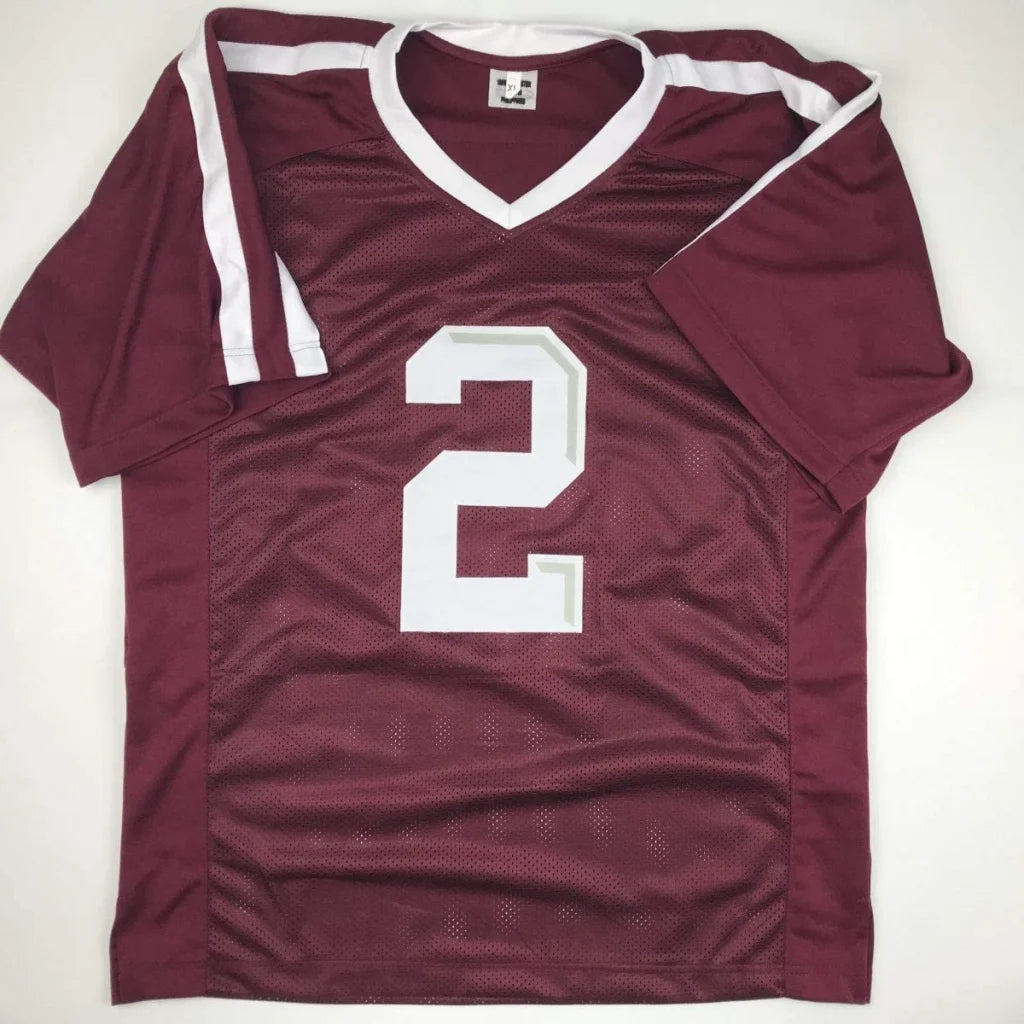 Autographed Johnny Manziel #2 Texas A&M maroon custom jersey with JSA COA