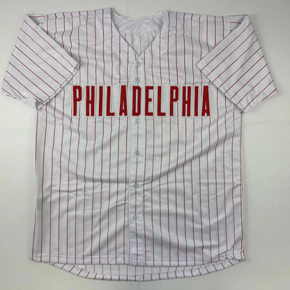 Autographed Jonathan Papelbon Philadelphia Pinstripe Baseball Jersey JSA COA | Authenticated Signed Sports Jersey | vintageantiquesgifts.com