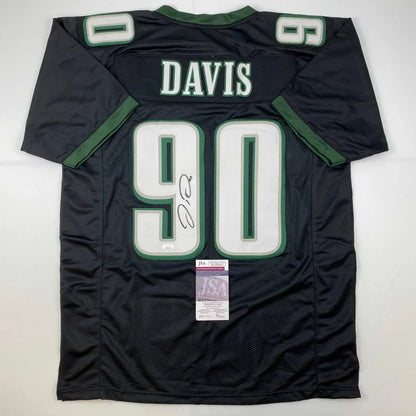 Autographed Jordan Davis Philadelphia Eagles black custom jersey with signature, JSA COA