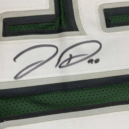 White Dallas Cowboys custom jersey with green accents, signed by Jordan Davis, JSA COA