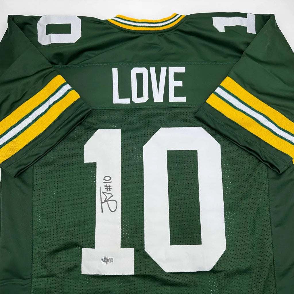 Green Bay Packers #10 LOVE autographed custom jersey from a pro sports league