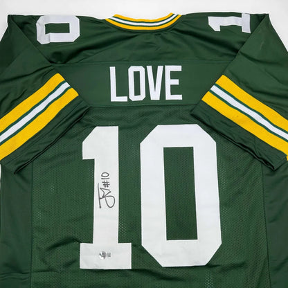 Green Bay Packers #10 LOVE autographed custom jersey from a pro sports league