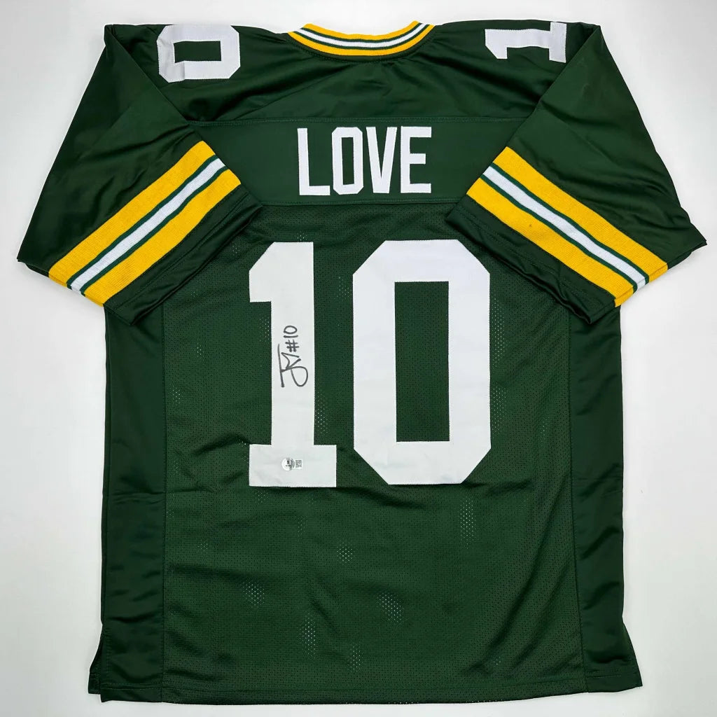 Green Bay Packers #10 LOVE autographed custom jersey from a pro sports league