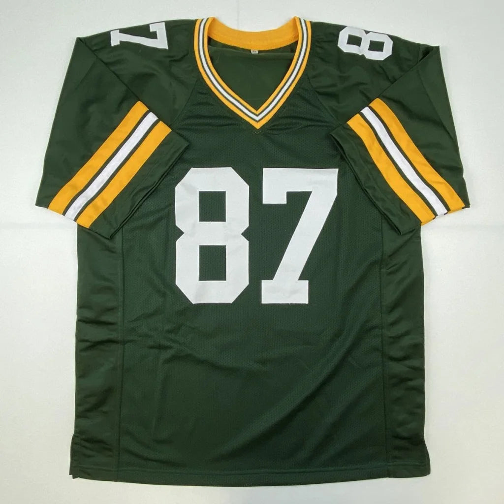 Autographed Jordy Nelson Green Bay Packers green jersey with number 87