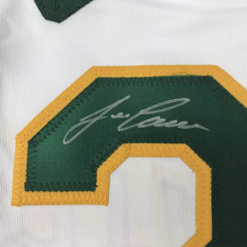 Autographed Jose Canseco Oakland White Baseball Jersey JSA COA | Authenticated Signed Sports Jersey | vintageantiquesgifts.com