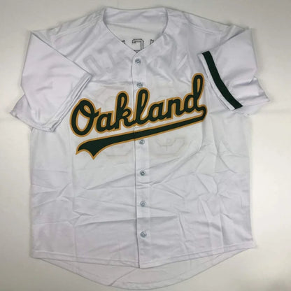 Autographed Jose Canseco Oakland White Baseball Jersey JSA COA | Authenticated Signed Sports Jersey | vintageantiquesgifts.com