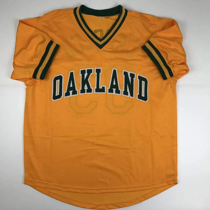 Autographed Jose Canseco Oakland yellow custom jersey, professional sports