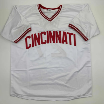Autographed Jose Rijo 1990 WS MVP custom Cincinnati white baseball jersey