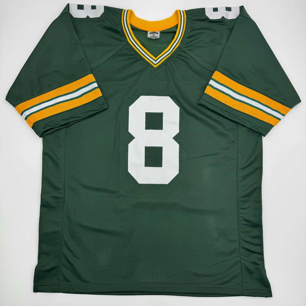 Autographed Josh Jacobs Green Bay Packers custom jersey with number 8
