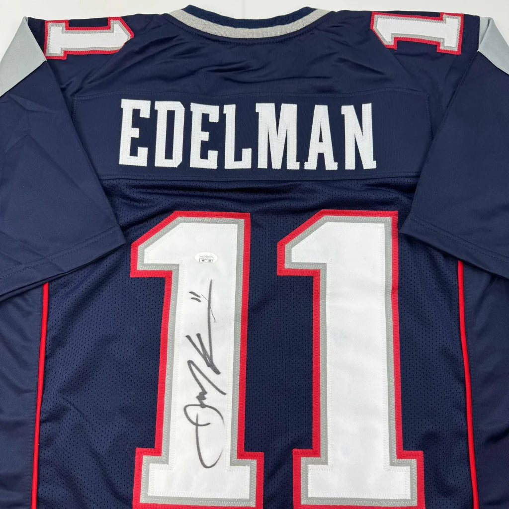 Autographed Julian Edelman #11 custom jersey from professional sports league