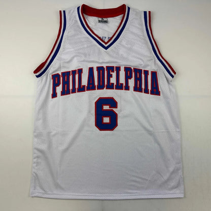 Autographed Julius Erving Dr. J Philadelphia White Basketball Jersey JSA COA | Authenticated Signed Sports Jersey | vintageantiquesgifts.com