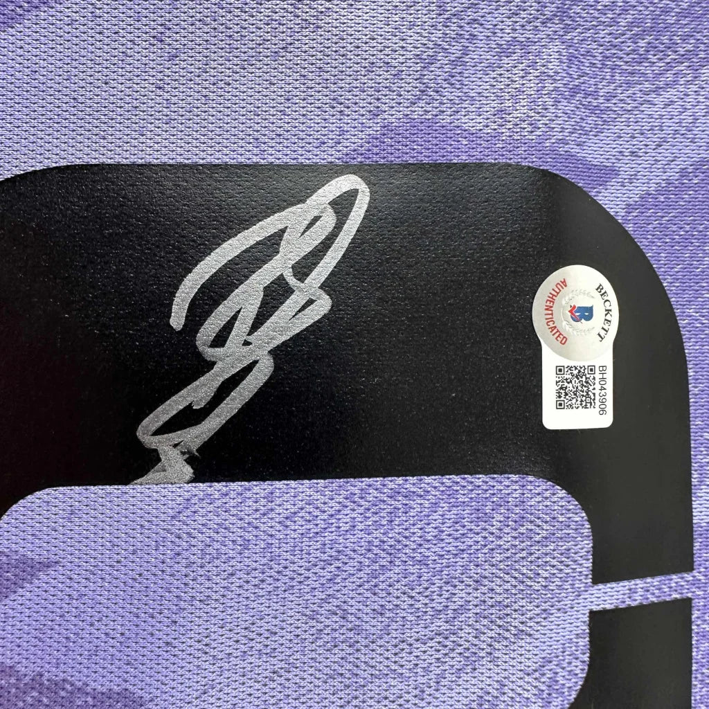 Autographed Karim Benzema Real Madrid 2022-23 Purple Soccer Jersey Beckett BAS COA | Authenticated Signed Sports Jersey | vintageantiquesgifts.com
